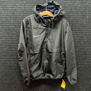 Junlan Sauna Suit Jacket Mens 2XL Black Half Zip Hooded Sweat Enhancing Anorak
